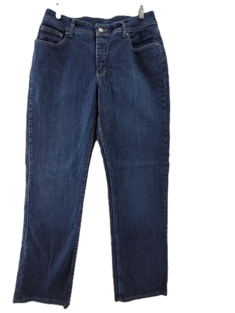 Riders by Lee Jeans Women's 14 Blue Stretch Heavy Denim Dark Wash Straight
